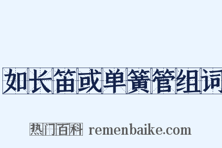 如长笛或单簧管组词是什么意思的图片